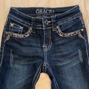Grace in LA blue jeans girls size 7 bootcut